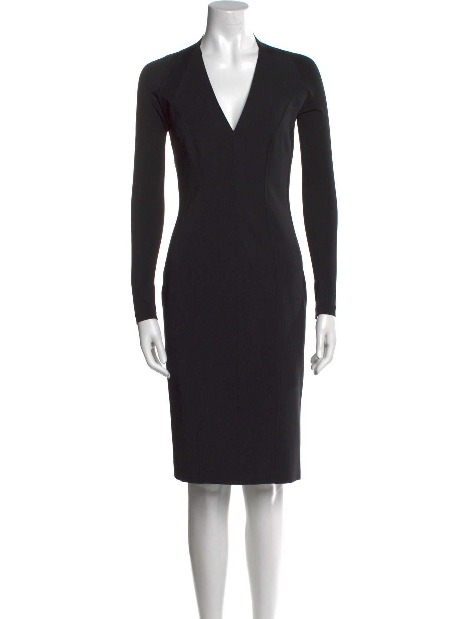 Donna Karan V-Neck Knee-Length Dress