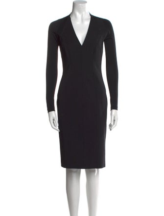 Donna Karan V-Neck Knee-Length Dress