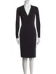 Donna Karan V-Neck Knee-Length Dress