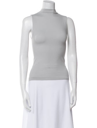 Donna Karan Turtleneck Sleeveless Top