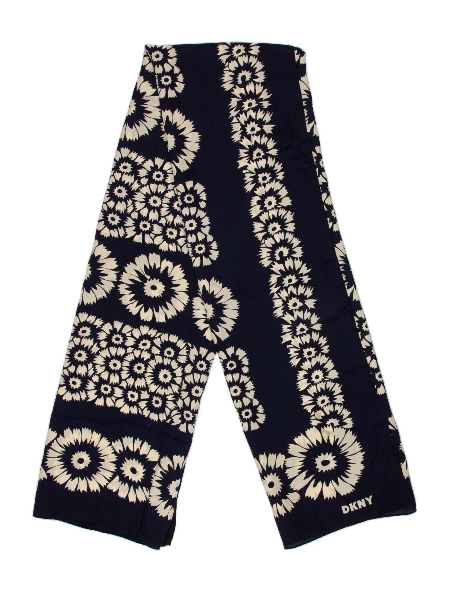 Donna Karan Silk Floral Print Scarf