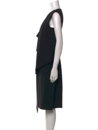 Donna Karan Wool Midi Length Dress