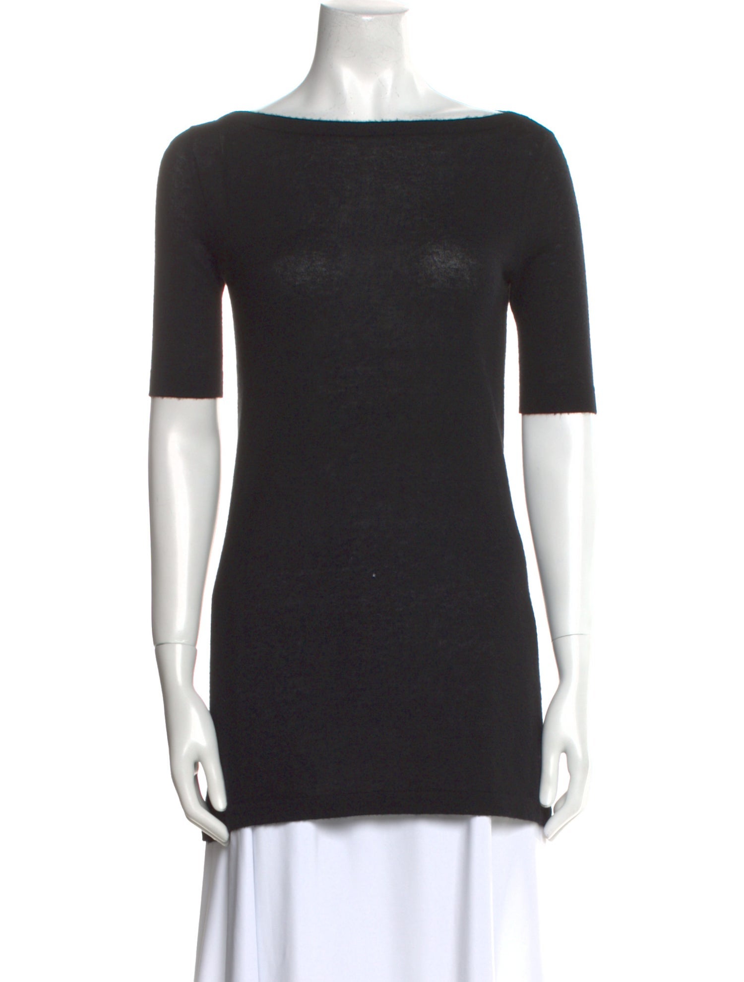 Donna Karan Cashmere Bateau Neckline Sweater