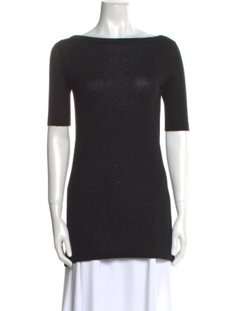 Donna Karan Cashmere Bateau Neckline Sweater