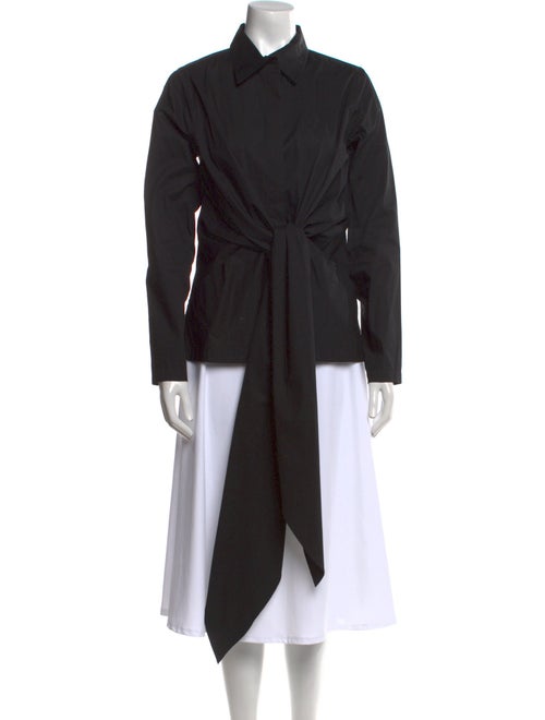 Donna Karan Long Sleeve Button-Up Top