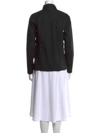 Donna Karan Long Sleeve Button-Up Top