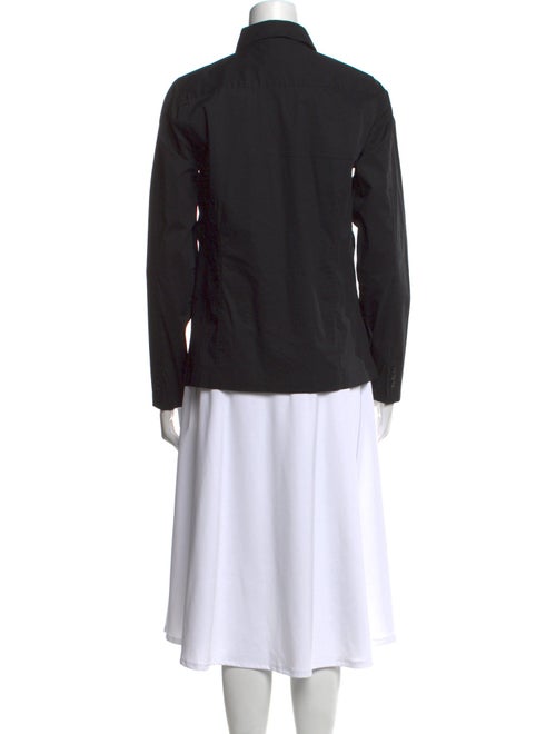 Donna Karan Long Sleeve Button-Up Top