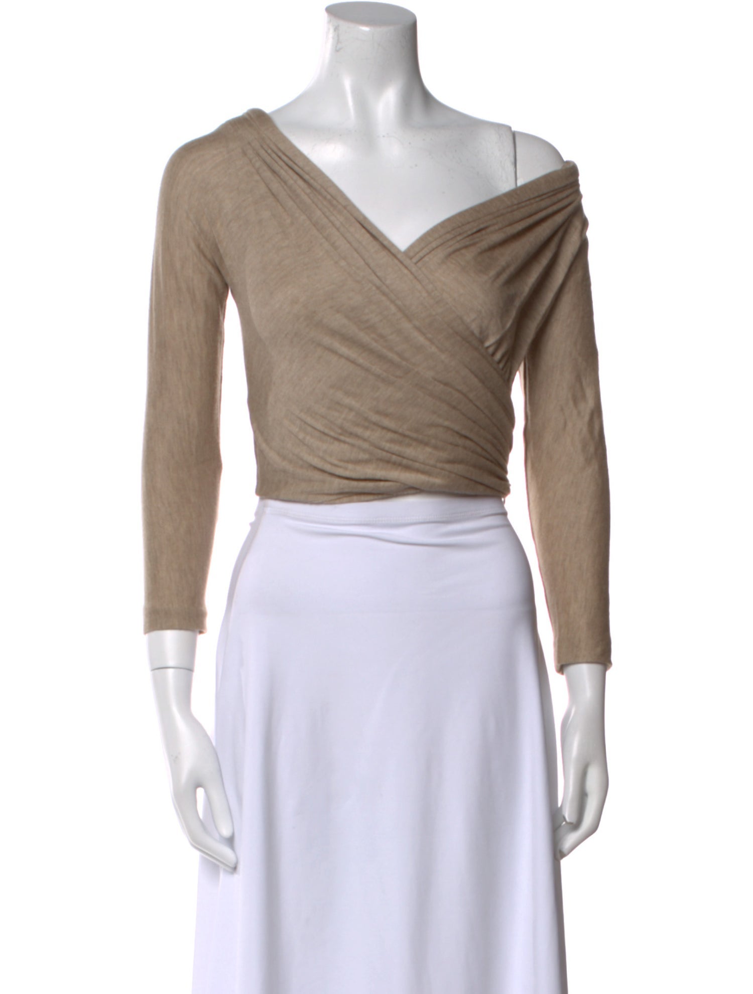 Donna Karan Cashmere V-Neck Crop Top