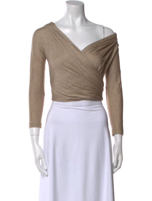 Donna Karan Cashmere V-Neck Crop Top