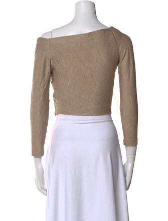 Donna Karan Cashmere V-Neck Crop Top