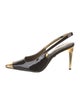 Donna Karan Patent Leather Slingback Pumps