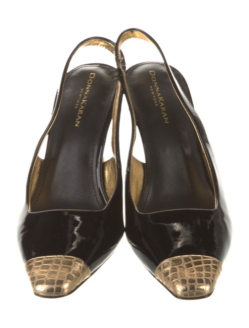 Donna Karan Patent Leather Slingback Pumps