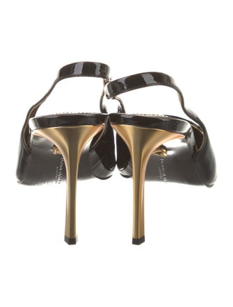 Donna Karan Patent Leather Slingback Pumps