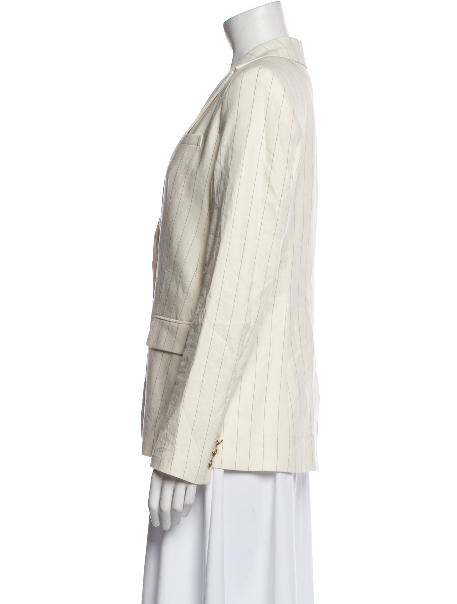 Donna Karan Linen Striped Blazer