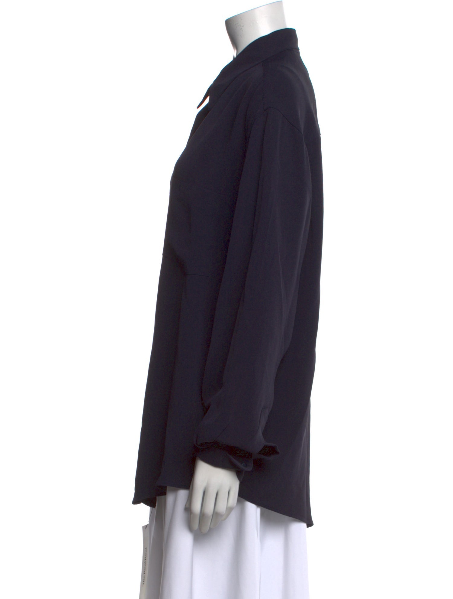 Donna Karan Long Sleeve Button-Up Top