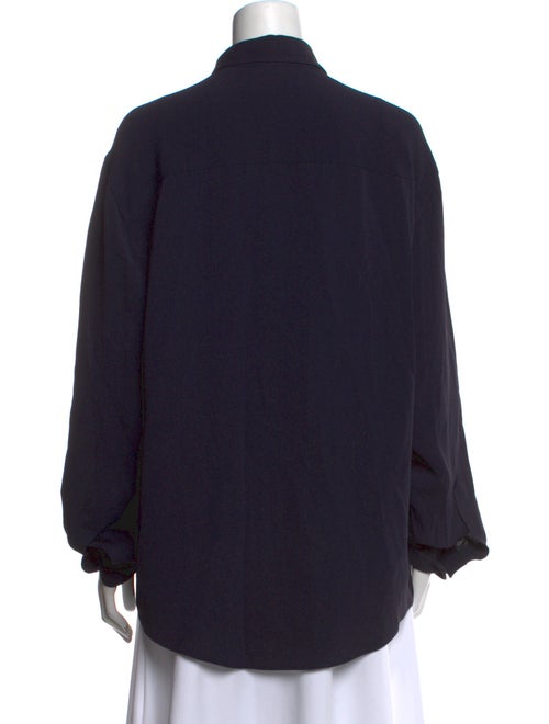 Donna Karan Long Sleeve Button-Up Top