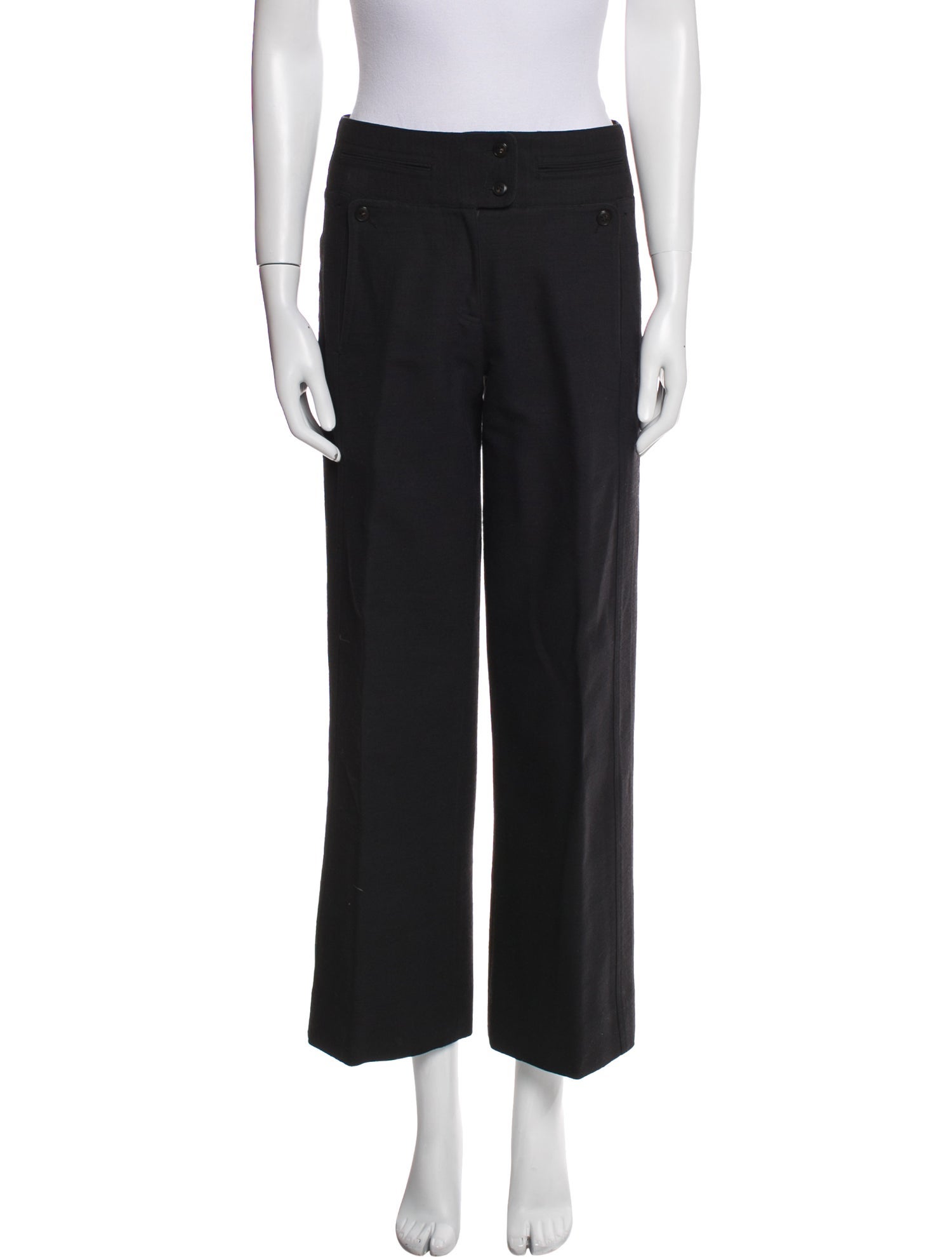 Donna Karan Wool Wide Leg Pants