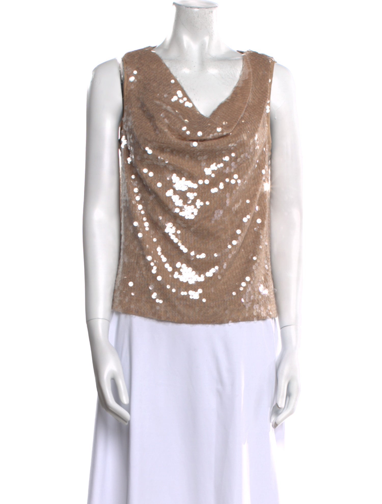 Donna Karan Cowl Neck Sleeveless Top
