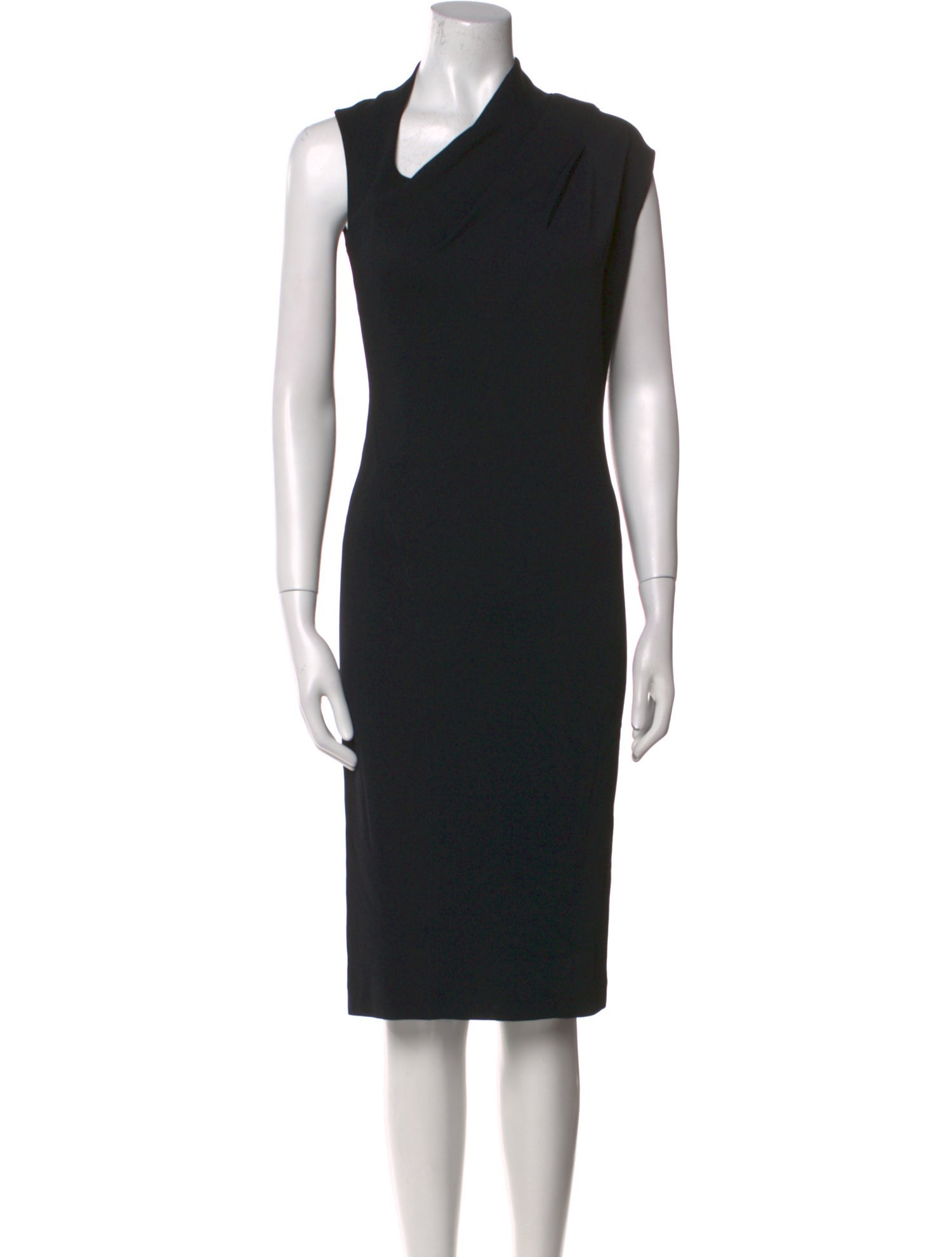 Donna Karan Cowl Neck Knee-Length Dress