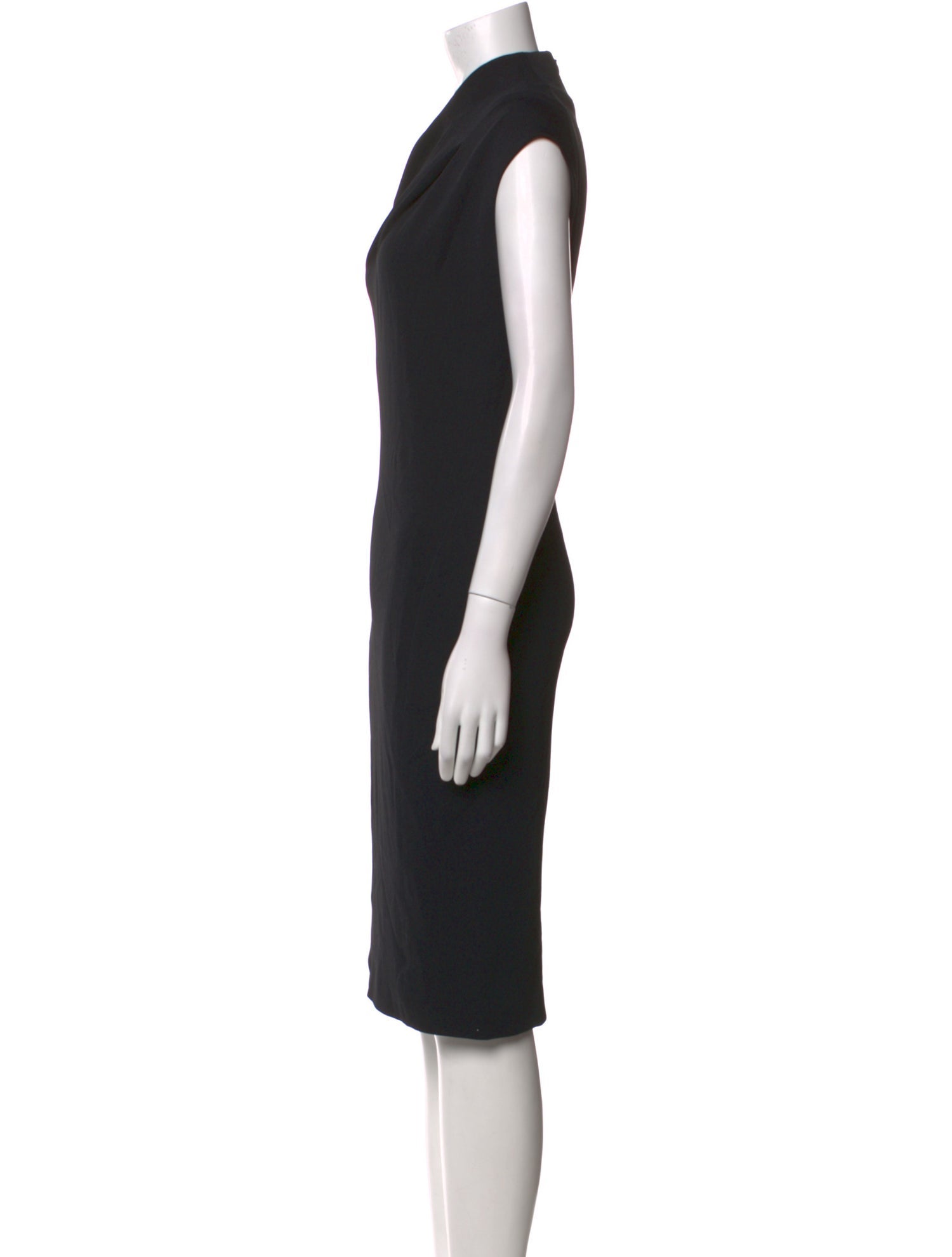 Donna Karan Cowl Neck Knee-Length Dress