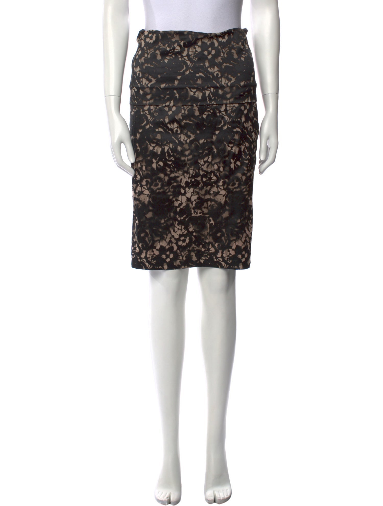 Donna Karan Lace Pattern Knee-Length Skirt