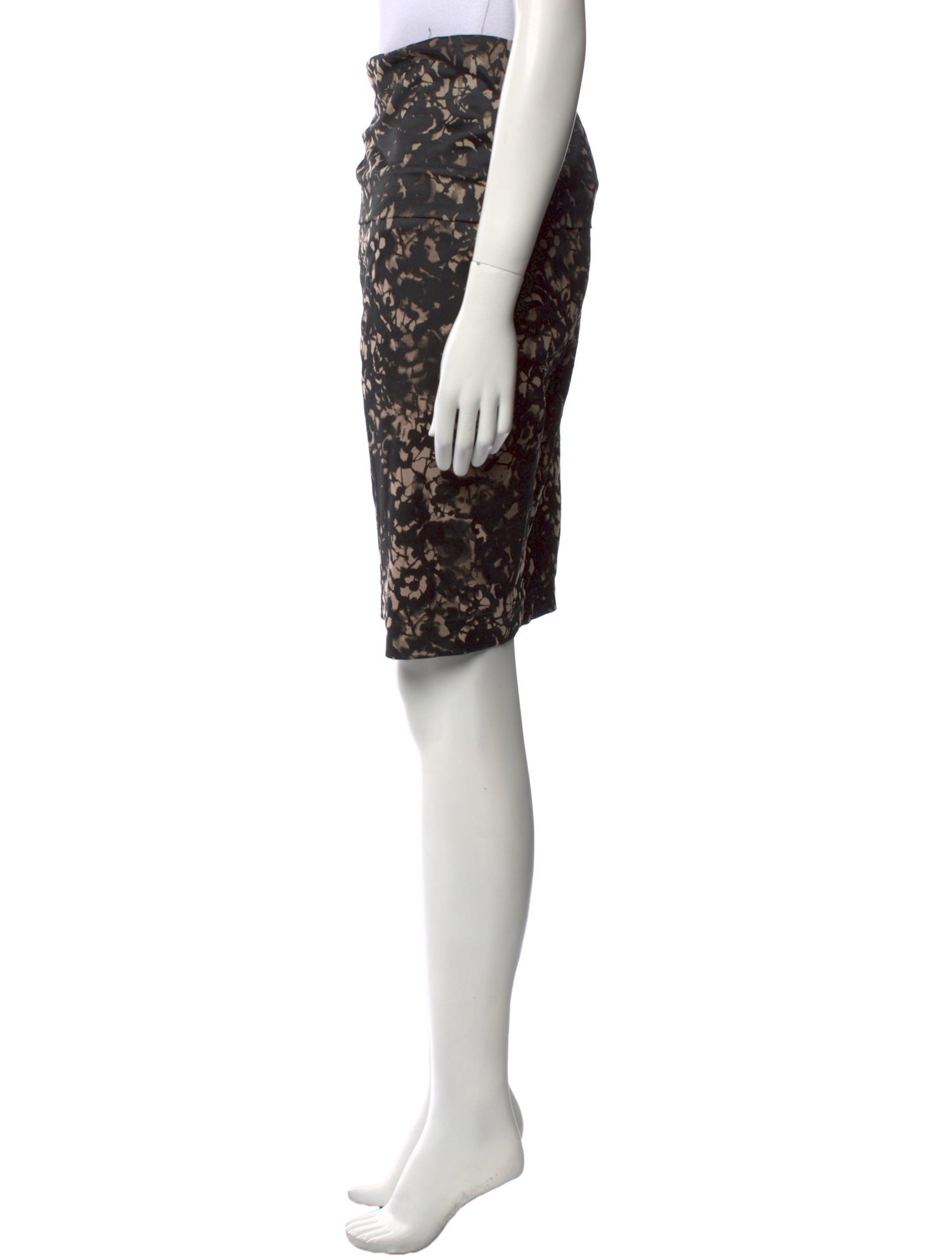 Donna Karan Lace Pattern Knee-Length Skirt