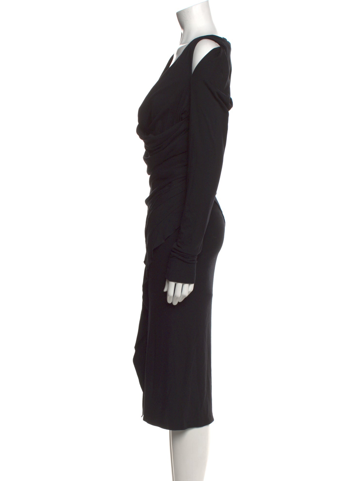 Donna Karan Cowl Neck Midi Length Dress