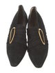 Donna Karan Suede Ruffle Embellishment Loafers