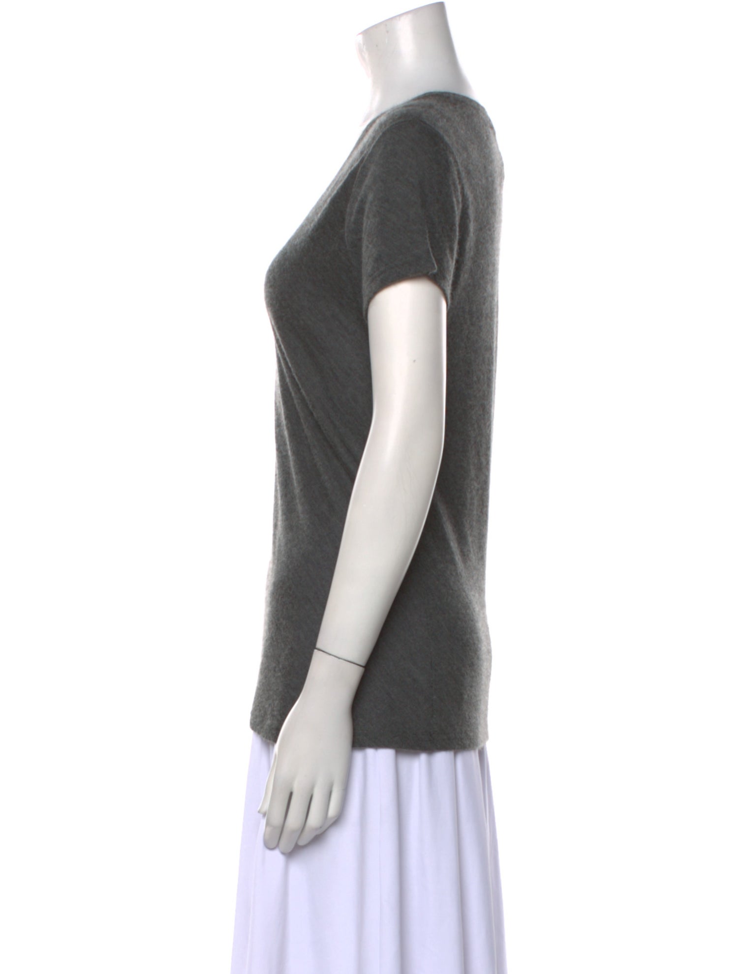 Donna Karan Cashmere Scoop Neck T-Shirt