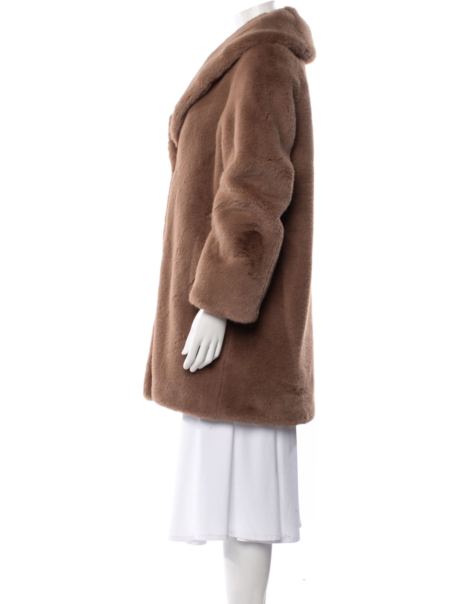 Donna Karan Faux Fur Faux Fur Coat