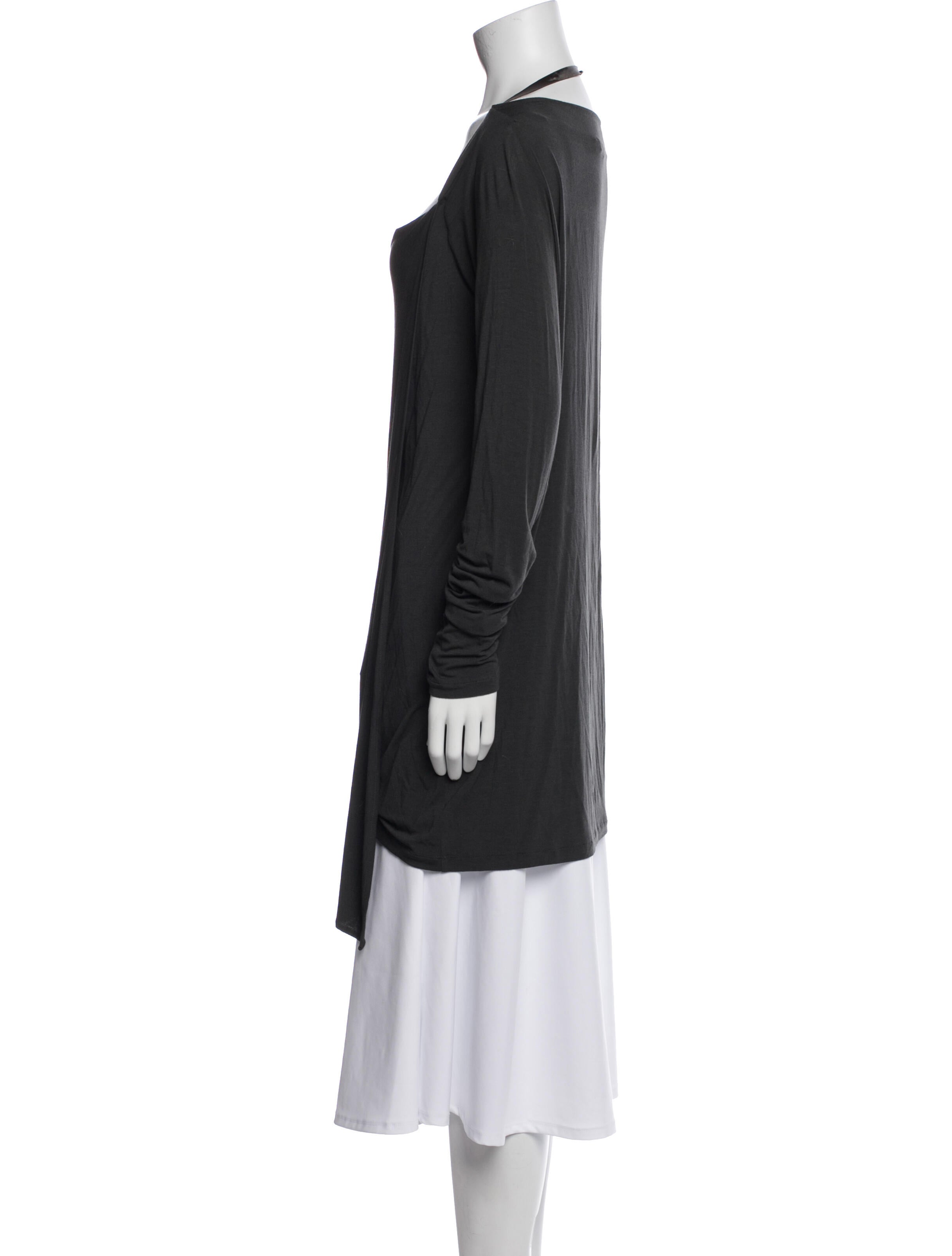 Donna Karan Scoop Neck Long Sleeve Tunic