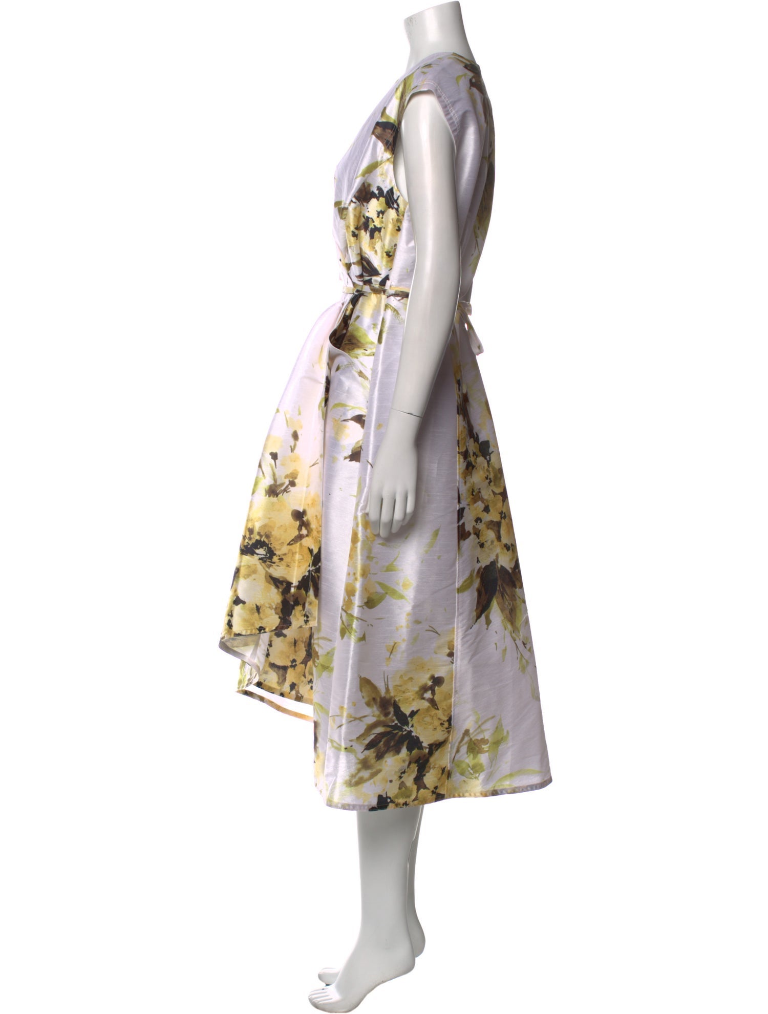 Donna Karan Floral Print Midi Length Dress - Dresses, Clothing - DON73888 |  The RealReal