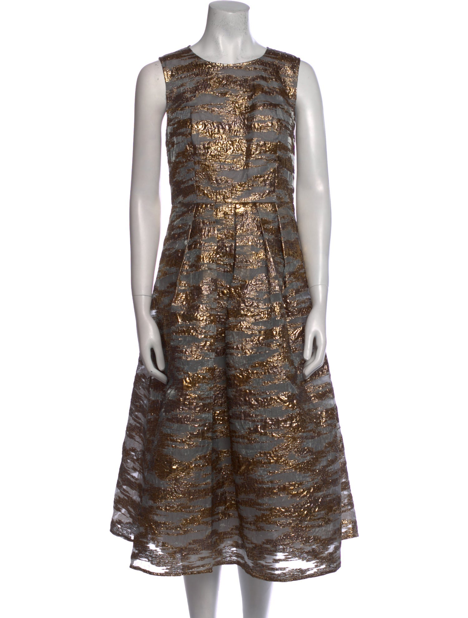 Donna Karan Lace Pattern Midi Length Dress