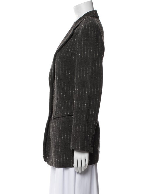 Donna Karan Wool Striped Blazer
