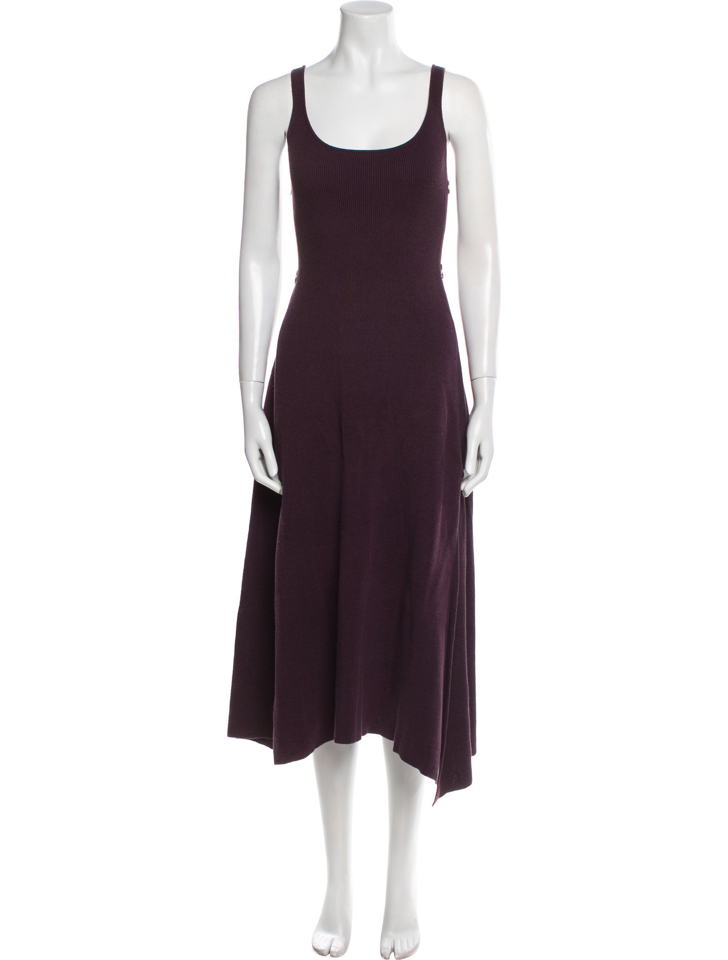 Donna Karan Scoop Neck Midi Length Dress