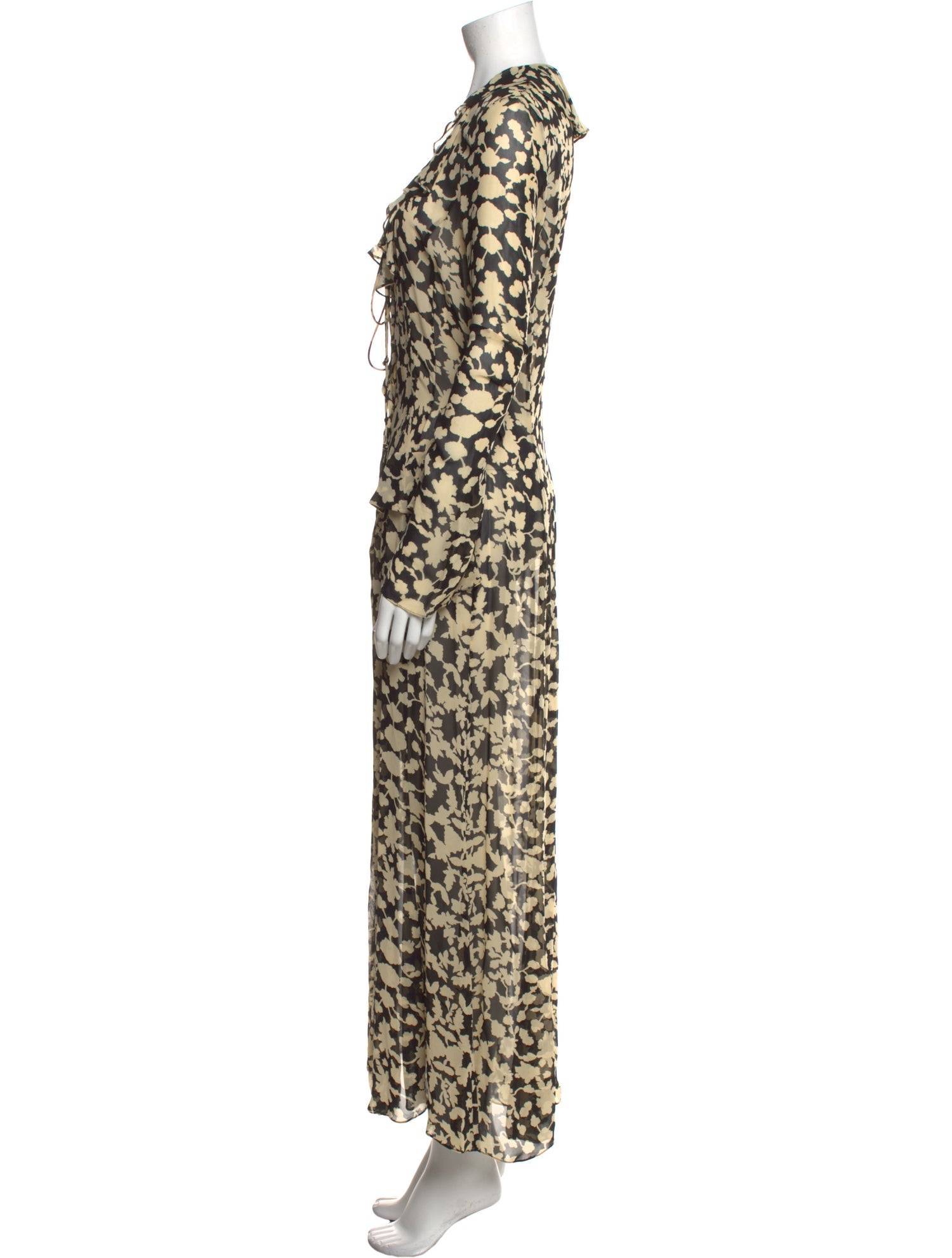 Donna Karan Printed Long Dress