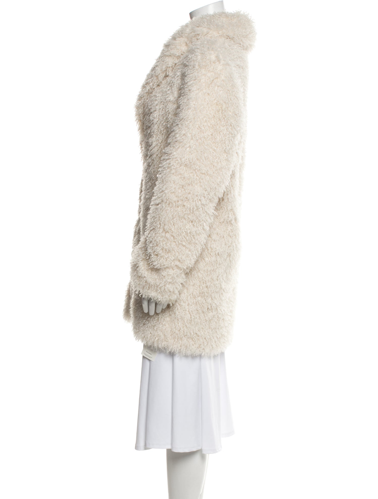 Donna Karan Angora Faux Fur Coat