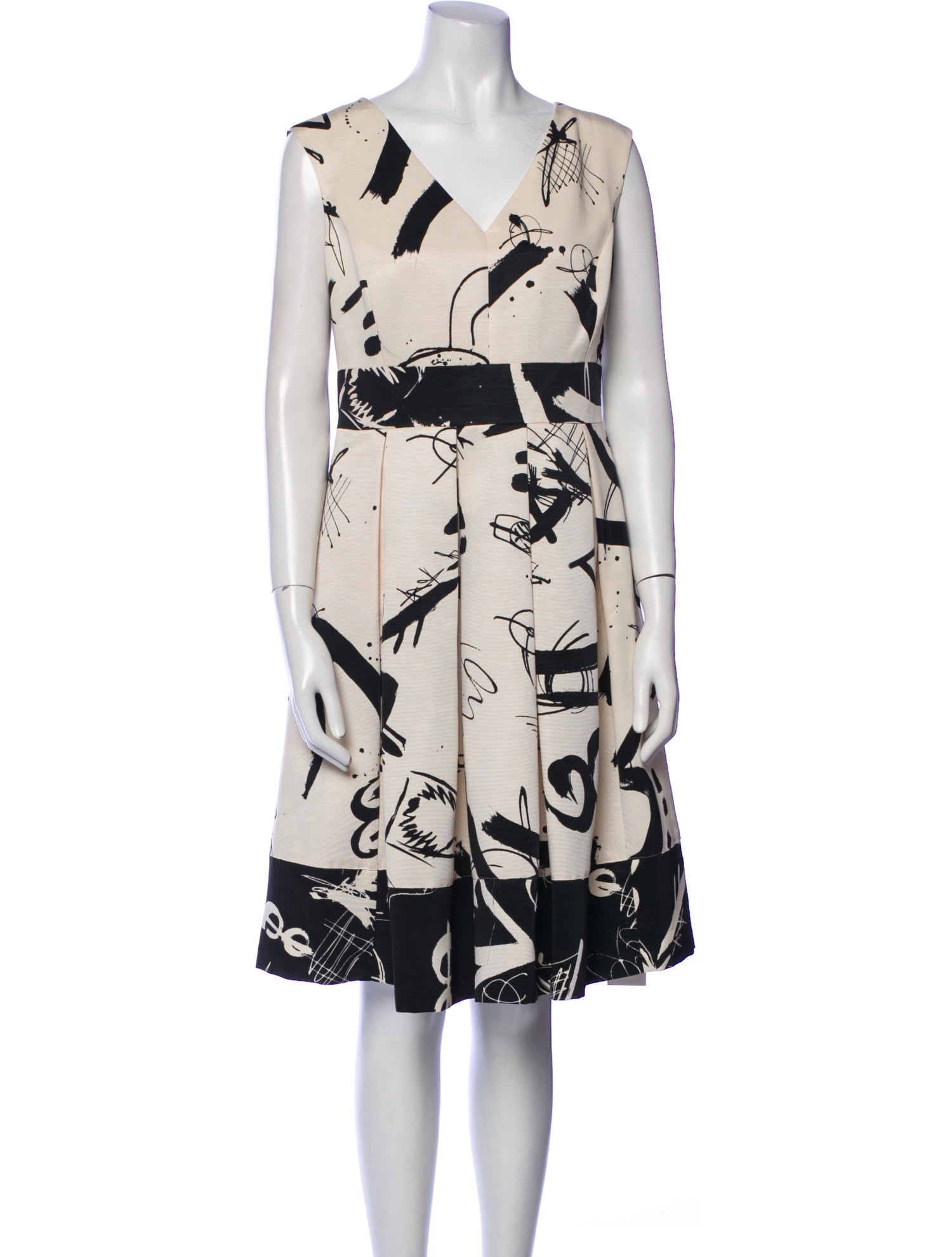 Donna Karan Printed Knee-Length Dress