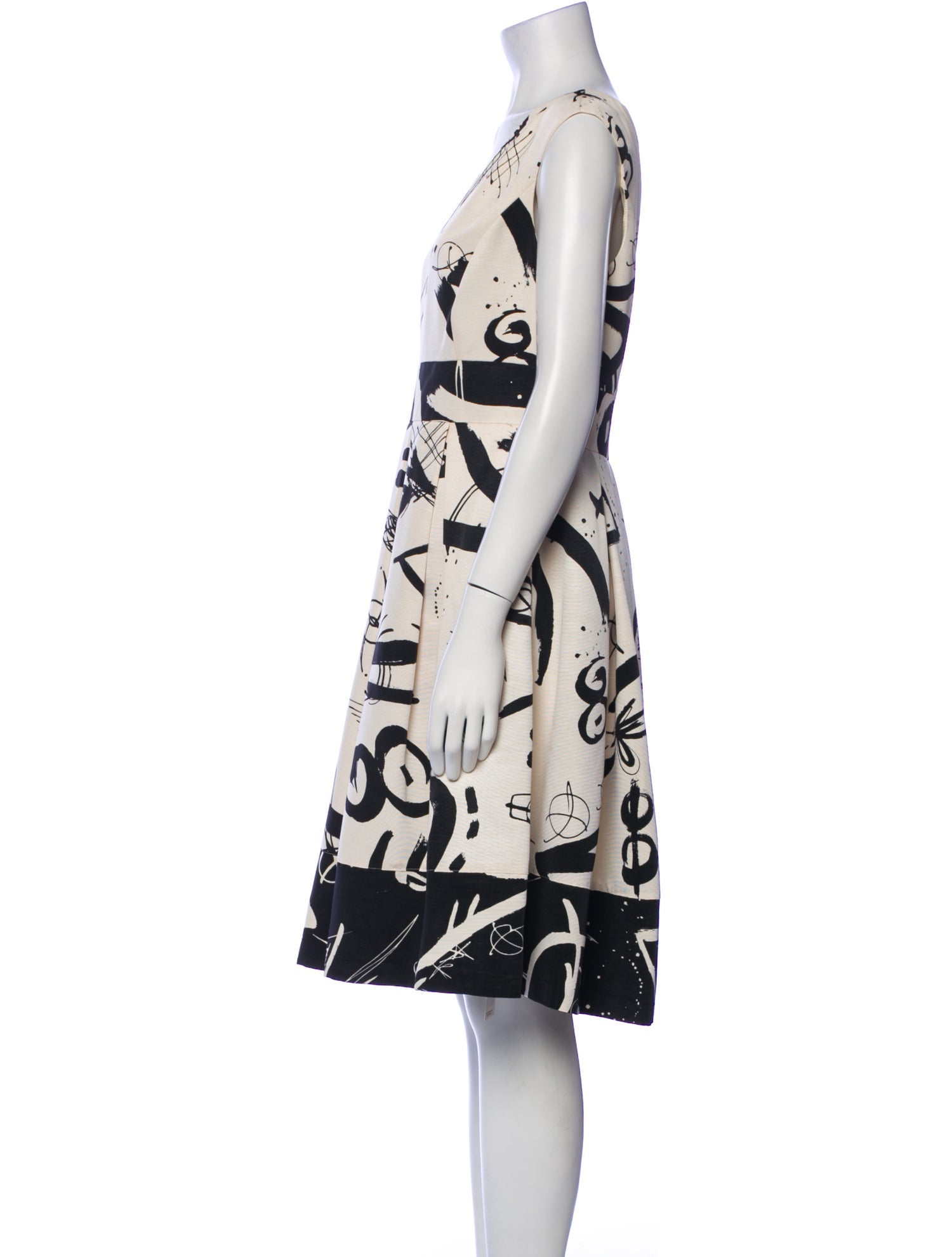 Donna Karan Printed Knee-Length Dress