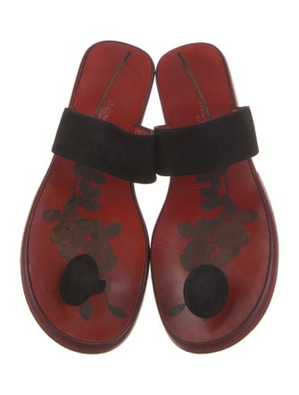 Donna Karan Patent Leather Slides