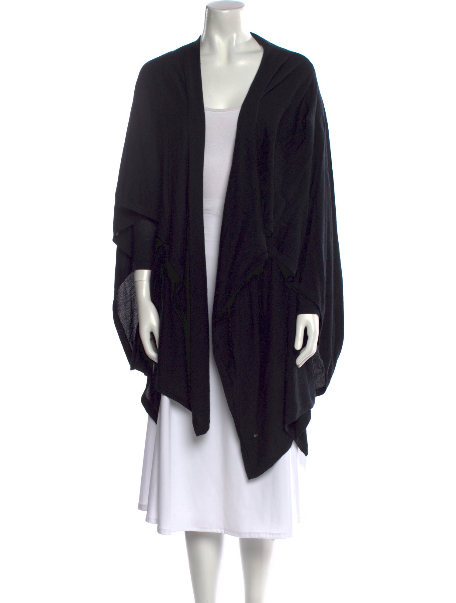 Donna Karan Striped Open Front Sweater