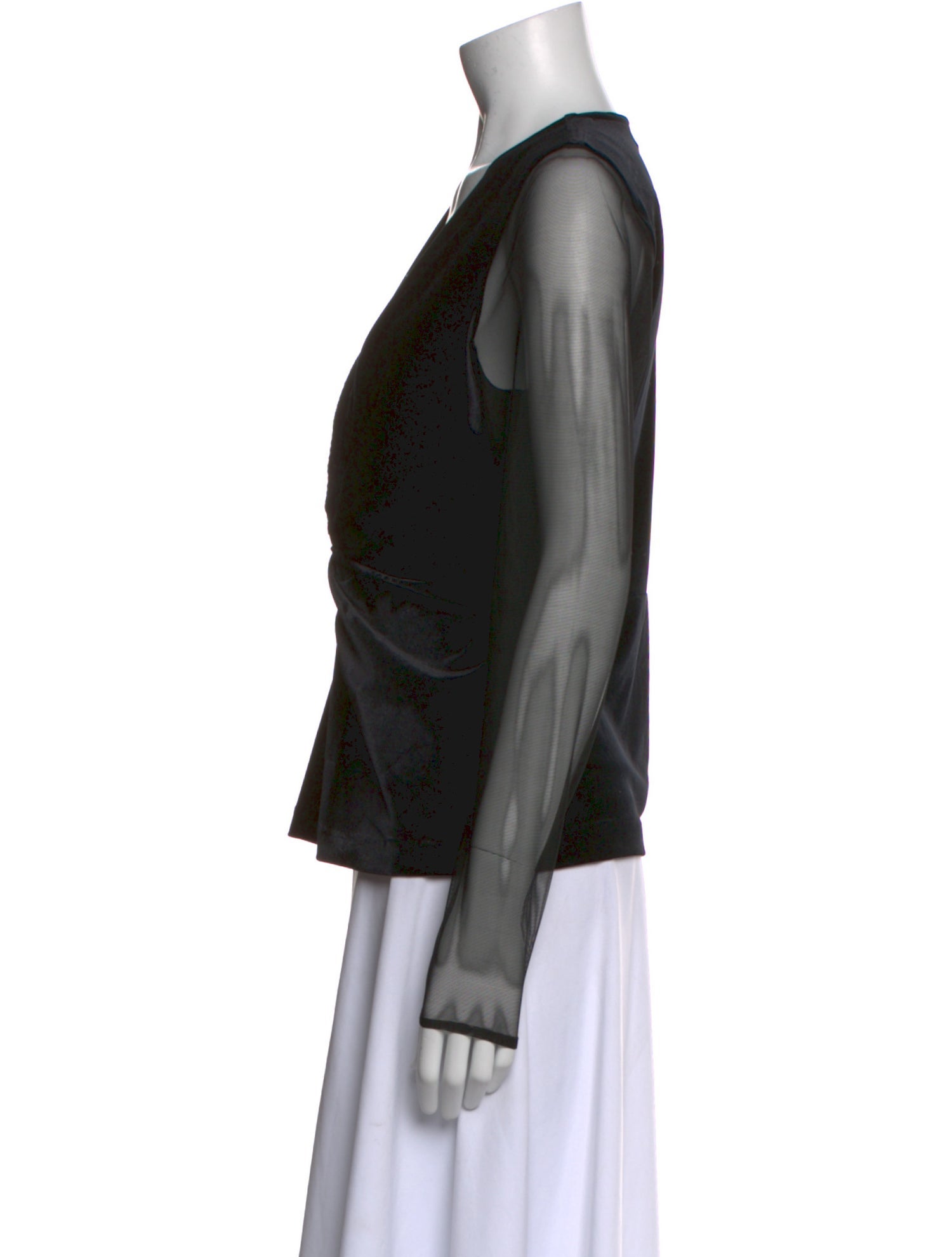 Donna Karan V-Neck Long Sleeve Top w/ Tags