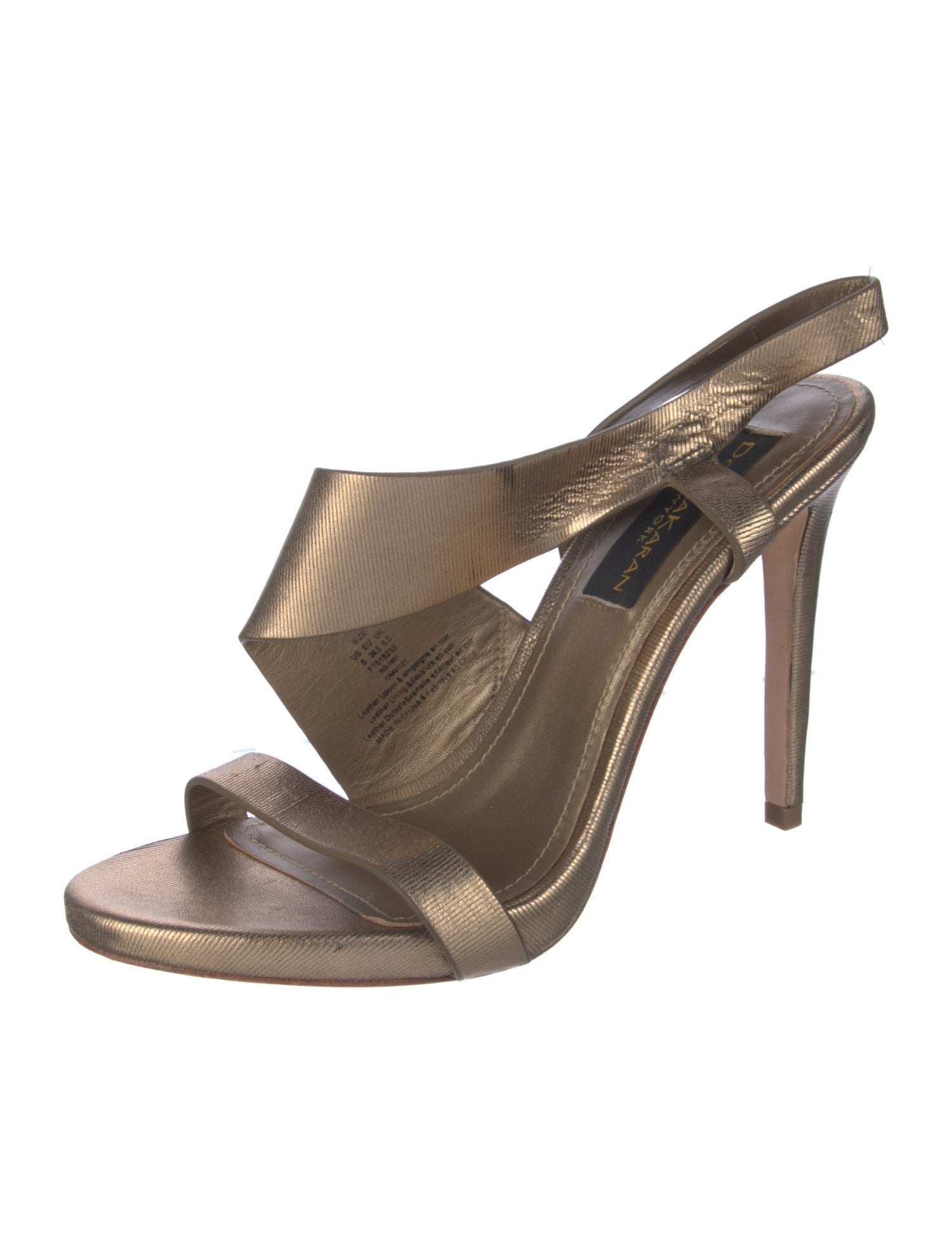 Donna Karan Leather Slingback Sandals