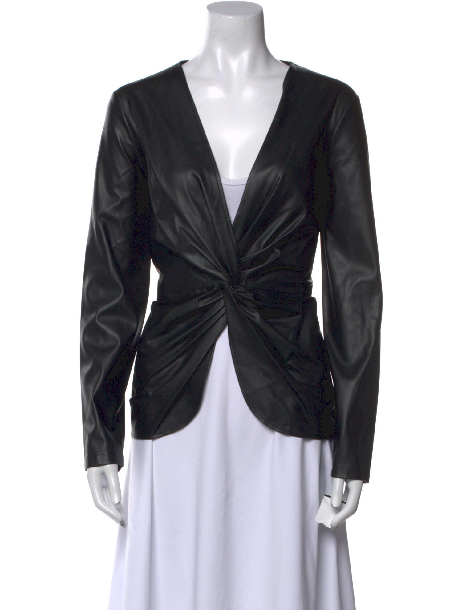 Donna Karan V-Neck Long Sleeve Blouse