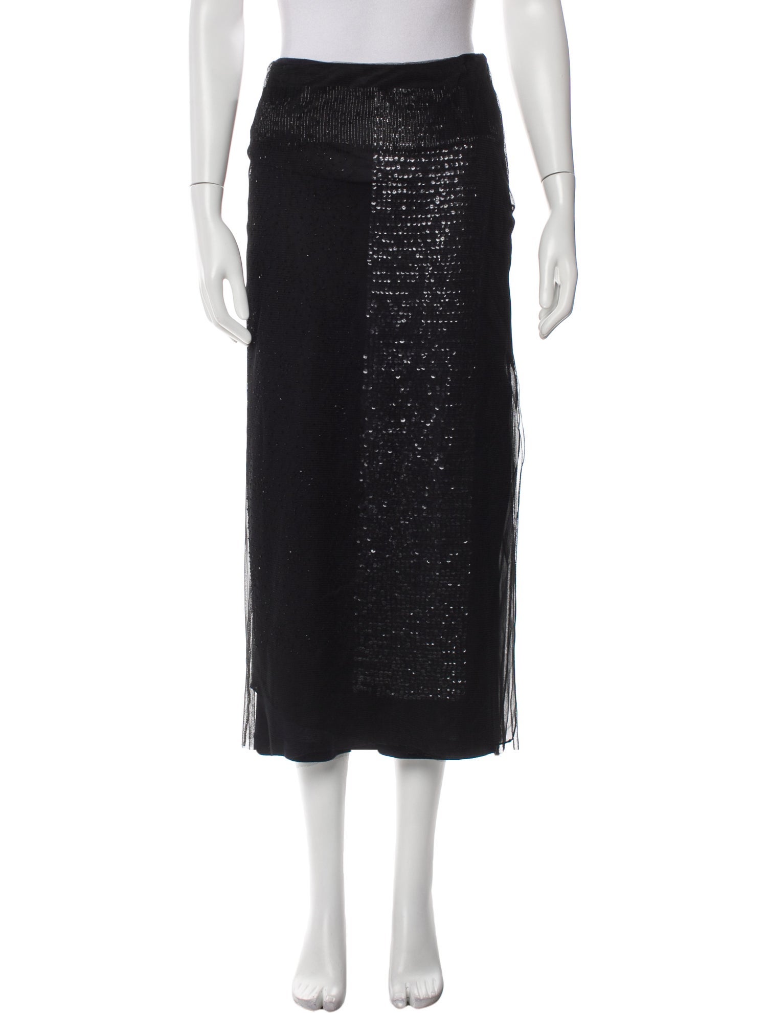 Donna Karan Sequin Embellishments Midi Length Skirt