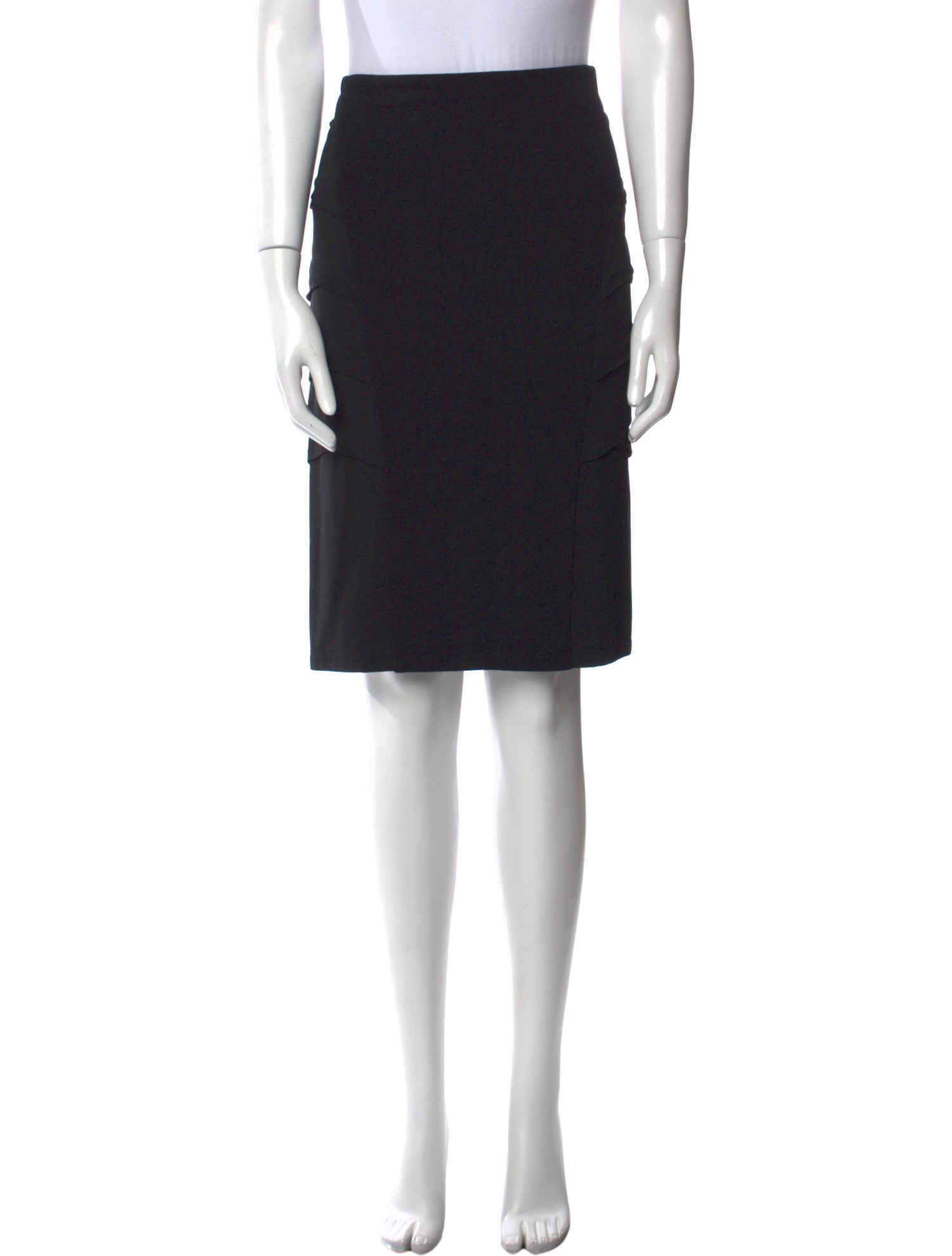 Donna Karan Grosgrain Trim Knee-Length Skirt