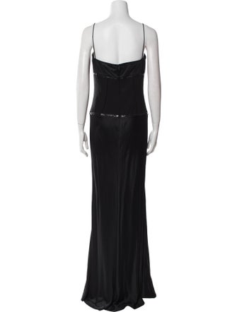 Donna Karan Cowl Neck Long Dress