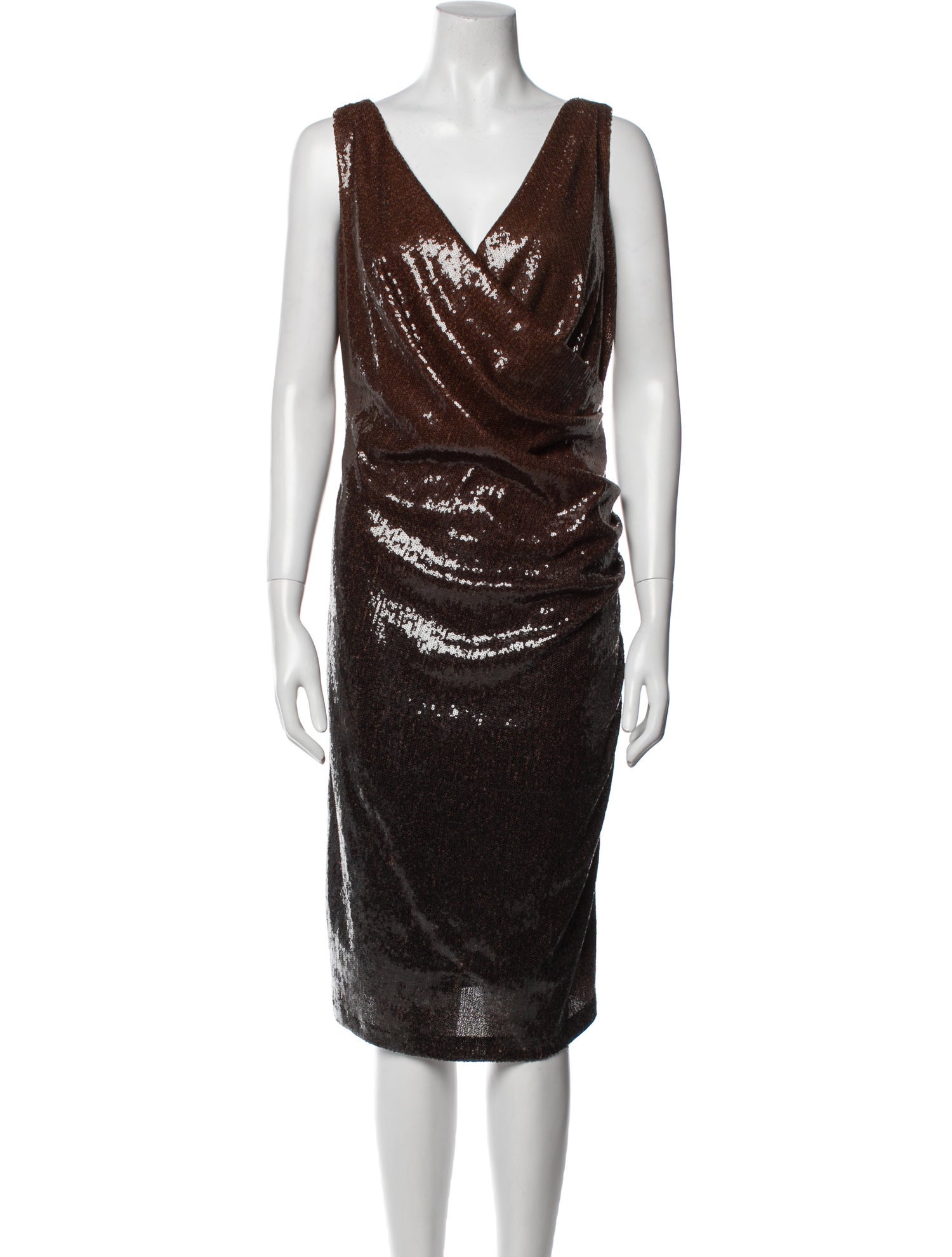 Donna Karan Sequin Midi Length Dress