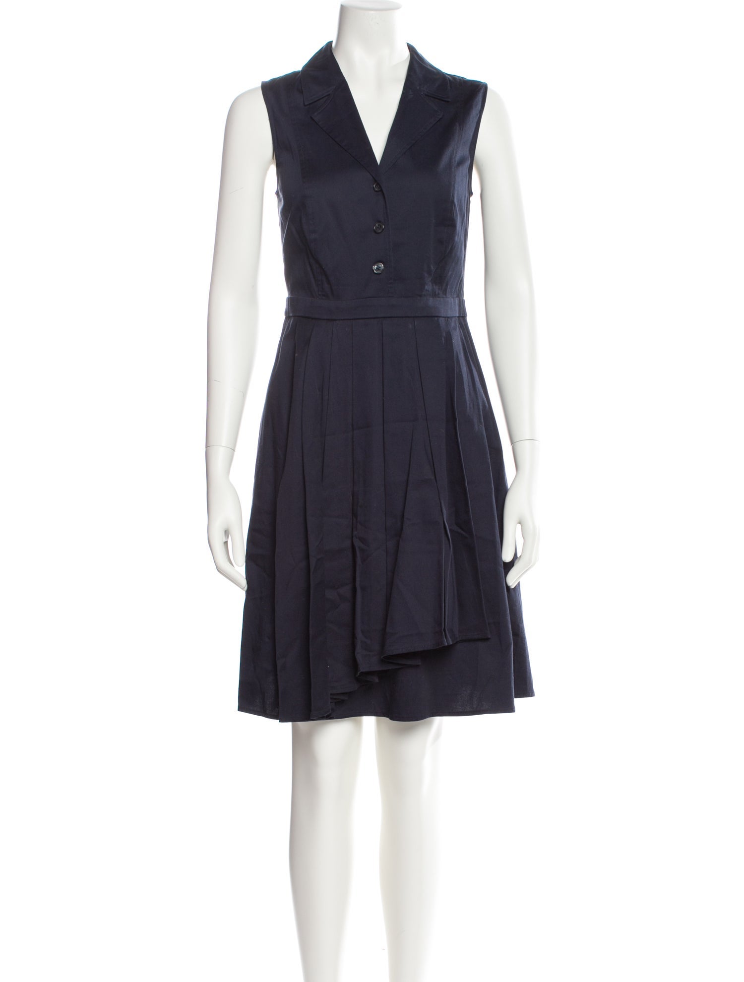 Donna Karan V-Neck Knee-Length Dress
