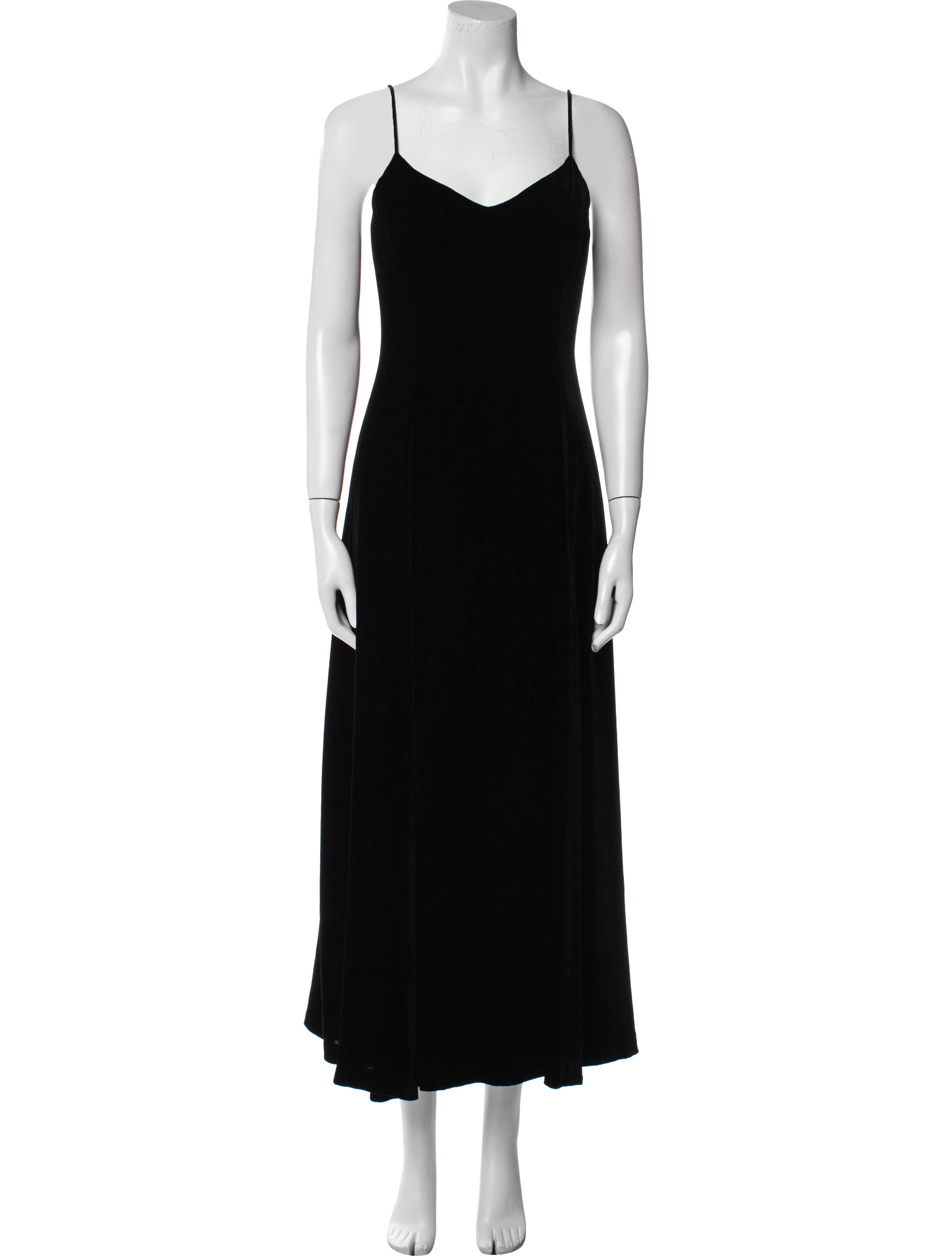 Donna Karan V-Neck Long Dress